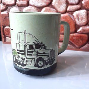 Peterbilt Trucker Class Green/Black Ceramic Mug Cup